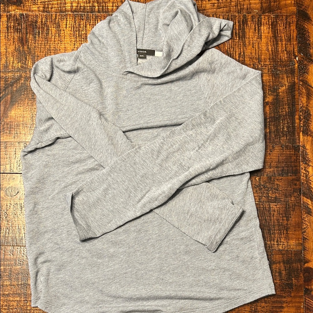 Vince Light Gray Hoodie Sweater for Men
